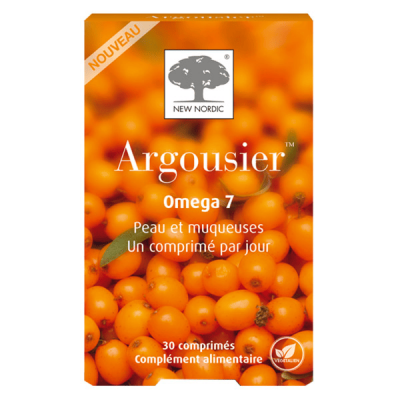 NEW NORDIC  Argousier Omega 7 Peau et Muqueuses 30 Comprim&eacute;s