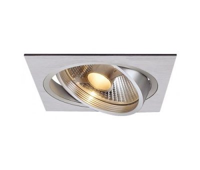 SLV NEW TRIA 1 ES111 encastr&eacute;, carr&eacute;, alu bross&eacute;, GU10, max. 75W, clips re