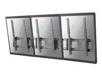 NEOMOUNTS Newstar flat screen wall mount for menu board - 3 screens - portrait noir