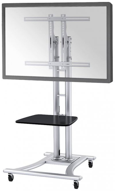 NEWSTAR  meuble sur roulettes ecran plat h 110-180cm max50kg max60 noir