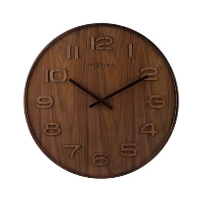NeXtime 3095br Wood Wood Big Horloge Bois Marron