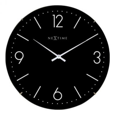 NeXtime 3157ZW Basic Dome Plastique Noir 35x35x5 cm