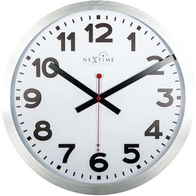 NeXtime 3999ARRC Station RCC DCF Horloge Aluminium Blanc 35 x 35 x 4,5 cm