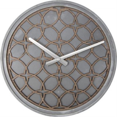 Nextime horloge murale - concreto love - bois - gris &oslash; 39,5 cm