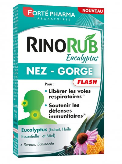 FORTE PHARMA Nez et Gorge Flash 15 Comprim&eacute;s RinoRub Eucalyptus Fort&eacute; Pharma