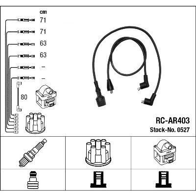 NGK  Fils de bougies / Faisceau d'allumage 0527 ALFA ROMEO 33