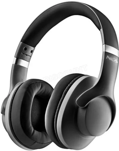 NGS  Artica Storm Casque Bluetooth ANC, batterie amovible, noir