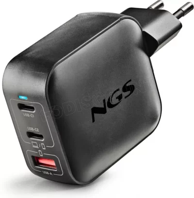 NGS  Chargeur Mural Bud100wtiny Usb/usb-c 100w