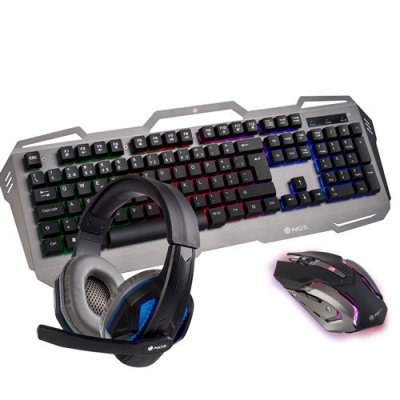  NGS Gaming pack GBX-1500: Clavier, Souris et Casques DISPOSITION: PORTUGAIS - QWERTY