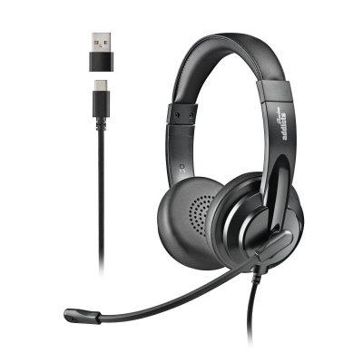 NGS  VOX605 USB-C Casque Avec fil Arceau Appels/Musique USB Type-C Noir - Neuf