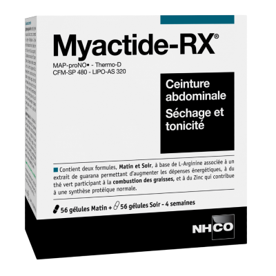 NHCO  Myactide Rx ceinture abdominale s&eacute;chage et tonicit&eacute; 112 g&eacute;lules 
