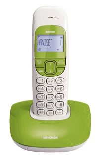 BRONDI NICE - T&eacute;l&eacute;phone sans fil avec ID d'appelant - DECTGAP - blanc, vert