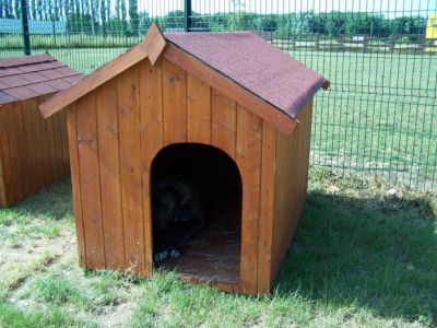 HABRITA Niche &agrave; chien bi-pente pour gros chiens / 1,56 m2 / toit bitum&eacute;