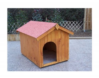 HABRITA Niche &Agrave; Chien En Bois - Bi-Pente - Medor - M 