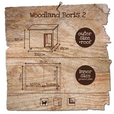 DUVOPLUS Niche pour chien  Woodland Boris 2 Classic