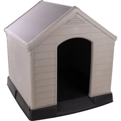 FLAMINGO Niche XL pour chien en plastique beige et marron 99 x 95 x 99cm