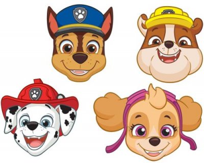 AMSCAN Nickelodeon masques Patte Patrouille 20 cm 8 pi&egrave;ces multicolore