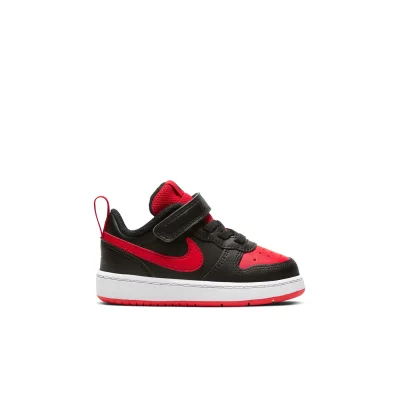 NIKE  Court Borough Low-Noir-Chaussures Velcro Gar&ccedil;on sports taille 21