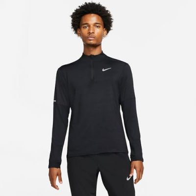 NIKE  M NK DF ELMNT Top HZ Sweatshirt Mens, Black/Reflective Silv, XL