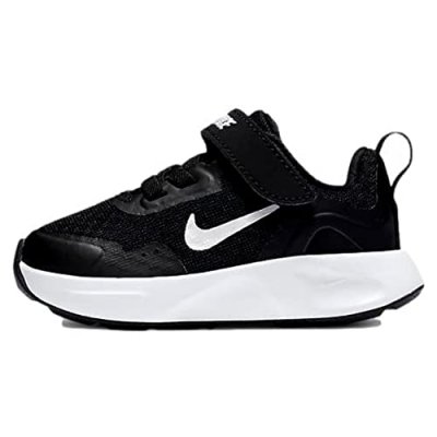 NIKE  Mixte enfant Wearallday Baby Toddler Shoe, Black White, 23.5 EU