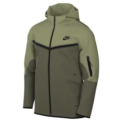 NIKE  Sweat &agrave; Capuche NSW Tech Fleece - Vert/Noir, pointure X-Large