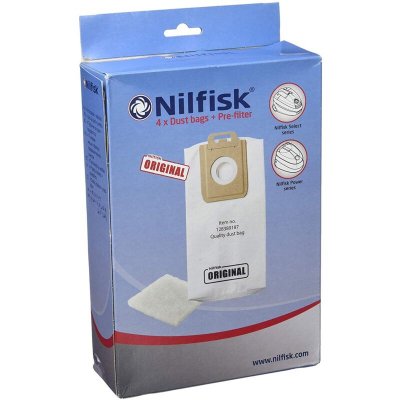 NILFISK  2 X 1470416500 4 Sacs Aspirateur + Pr&eacute;-Filtre Power