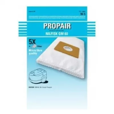 NILFISK  - sac aspirateur  go/coupe/neo/gm60/compact propair 5 pieces + 1 filtre -