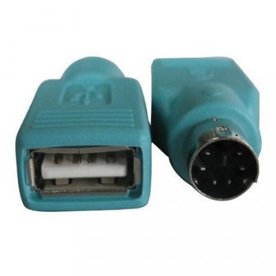 NILOX  - Adapteur pour souris - USB &agrave; 4 broches, type A (F) - PS/2 6 broches (M) - vert