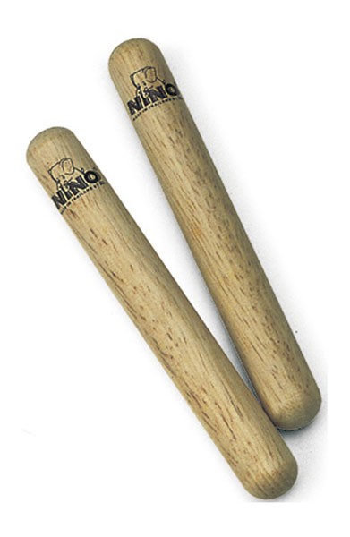 NINO PERCUSSION Nino NINO502 Paire de Claves en bois Taille S Beige