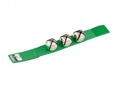 NINO PERCUSSION Nino NINO961GR Bracelet de 3 Grelots Vert