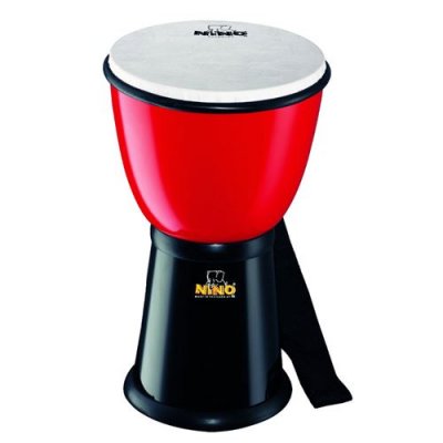 NINO PERCUSSION  NINO18R/BK djemb&eacute; en ABS (rouge/noir) 