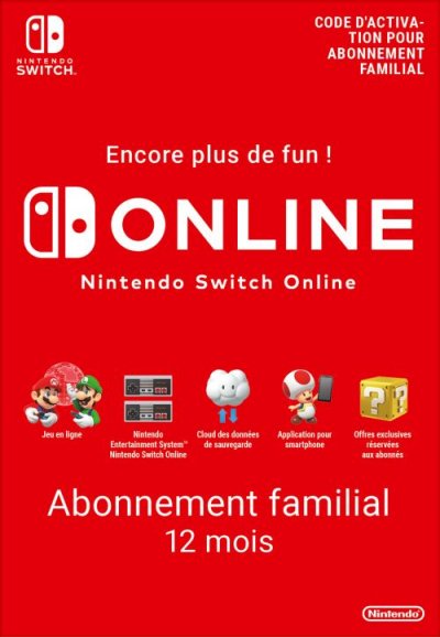 NINTENDO  Abonnement Familial De 12 Mois -  Switch Online