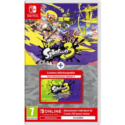 NINTENDO  Splatoon 3 + Pass d'extension Code de t&eacute;l&eacute;chargement