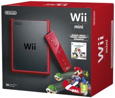 Nintendo Wii mini - Console de jeux - rouge, noir mat - Mario Kart Wii