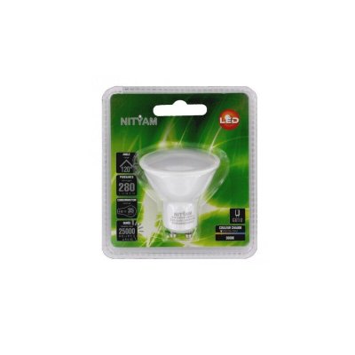 NITYAM  Ampoule spot Led GU10 4W blanc chaud &eacute;quivalent 35W