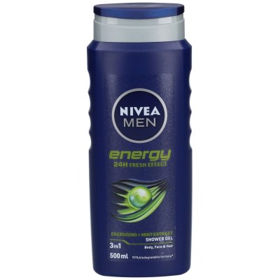 NIVEA  Bathcare - Douche  For Men - Energy - 500 ml - Lot de 2
