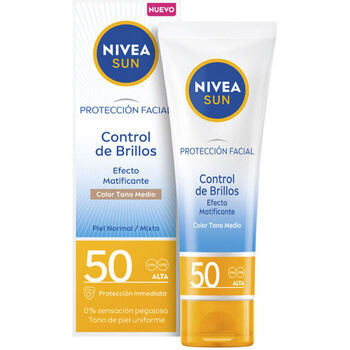 Nivea cr&egrave;me solaire anti-brillance ton moyen SPF 50 40 ml