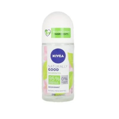 NIVEA  D&eacute;odorant Roll On Naturally Good th&eacute; vert 50 ml