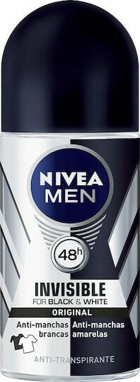 NIVEA  Men D&eacute;odorant Invisible, sans r&eacute;sidus blancs, 50 ml, lot de 3