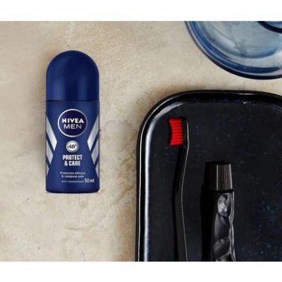 NIVEA  MEN Protect & care D&eacute;odorant Bille 50 ml - Lot de 2