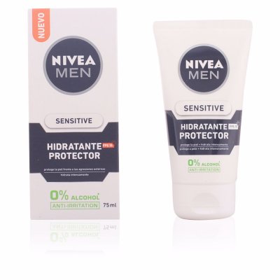 NIVEA  Men Sensitive Moisturising Moisturiser 0% Alcohol Spf15 75ml