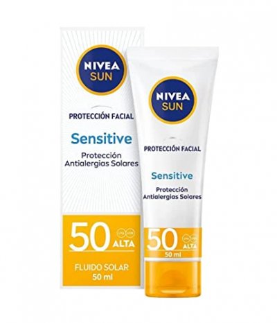 NIVEA  Sun Sensitive Cr&egrave;me Solaire Visage SPF 50 50 ml
