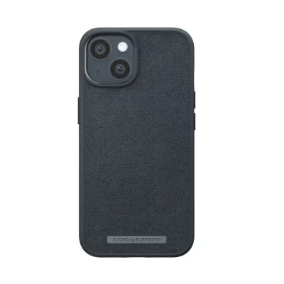 NJORD BYELEMENTS  Suede Comfort+ Case - iPhone 14 Plus - Black - Neuf