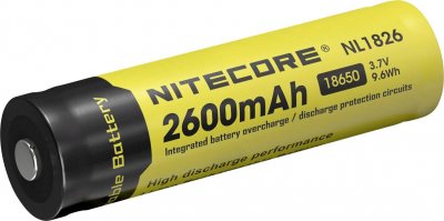 NITECORE NL1826 Pile rechargeable sp&eacute;ciale 18650 Li-Ion 3.7 V 2600 mAh