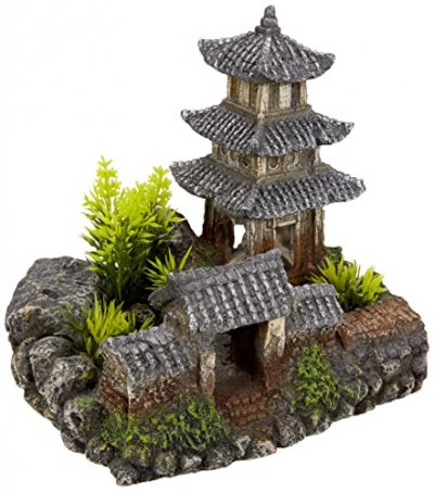 NOBBY  Aqua Deco Asian Temple 185x142x170mm Pour Aquarium