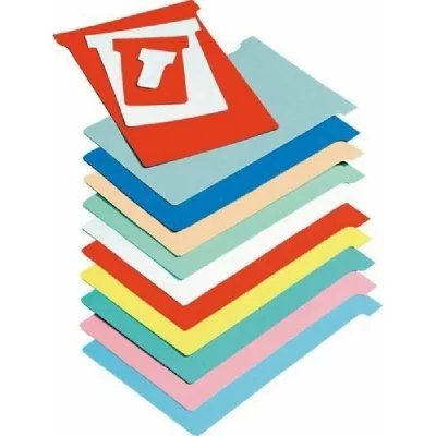 NOBO , Lot de 100 fiches T pour planning, Indice 2, Bleu clair, 2202006