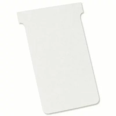 NOBO , Lot de 100 fiches T pour planning, Indice 3, Blanc, 2203002