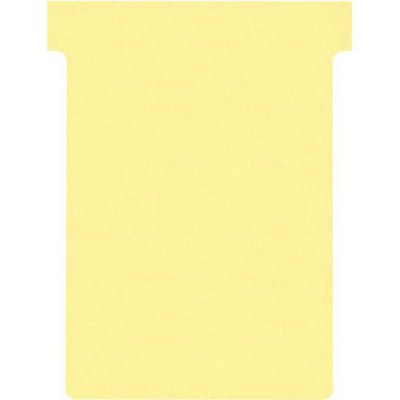 NOBO , Lot de 100 fiches T pour planning, Indice 3, Jaune, 2003004