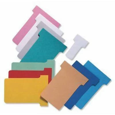 VAL REX Nobo, Lot de 100 fiches T pour planning, Indice 4, Bleu clair, 2004006