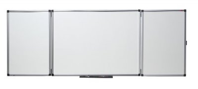 NOBO  Magnetic Triptych Vitrified Steel 120-240x90 Cm Board Clair